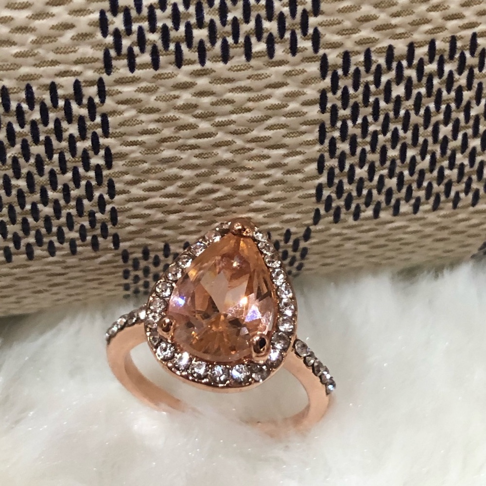 CZ Rose Gold colored Ring, size 5
